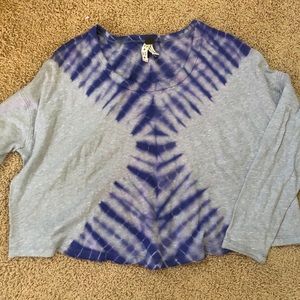 Free People Tye Dye Crop Top SZ XS Purple/Gray